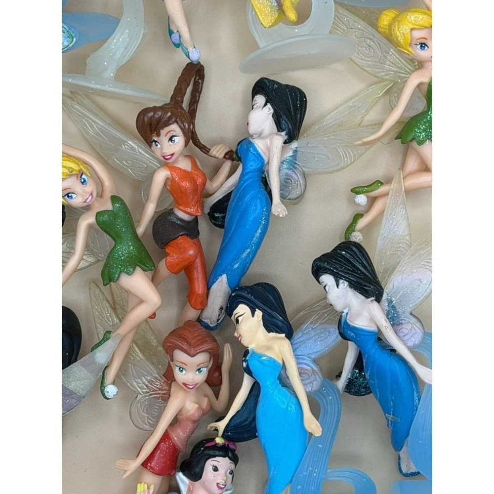 Disney Fairies Pixie Hollow Figure Lot of 27 Tinker Bell Queen Clarion Fawn